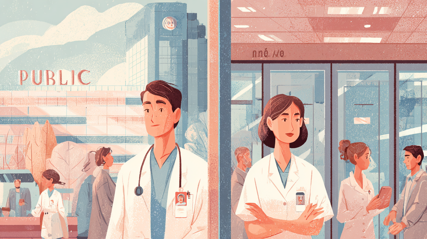 Métiers de la santé : public ou privé, quelles différences de conditions de travail ?